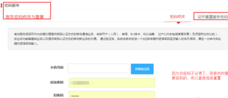 服務密碼 服務密碼