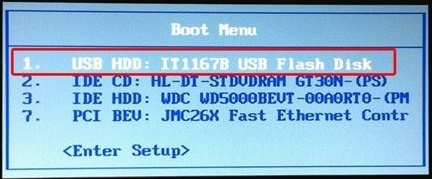 啟動項選擇usb+hdd進入